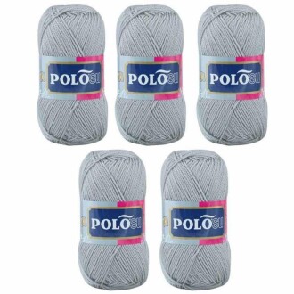 Polosu Lüks Patik El Örgü İpi 350 Açık Gri ( 5 Adet ) - 2