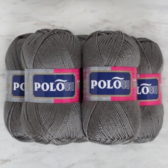 Polosu Lüks Patik El Örgü İpi 351 Orta Gri ( 5 Adet ) - 2