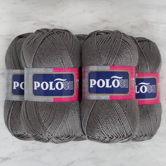 Polosu Lüks Patik El Örgü İpi 351 Orta Gri ( 5 Adet ) - 2