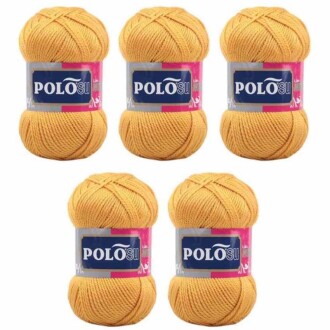 Polosu Lüks Patik El Örgü İpi 363 Hardal ( 5 Adet ) - 2