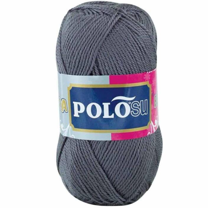 Polosu Lüks Patik El Örgü İpi 372 Koyu Gri ( 5 Adet ) - 1