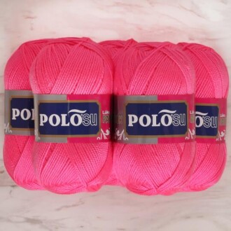 Polosu Lüks Patik El Örgü İpi 375 Koyu Şeker Pembe ( 5 Adet ) - 2