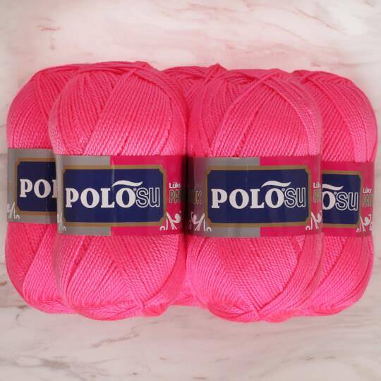 Polosu Lüks Patik El Örgü İpi 375 Koyu Şeker Pembe ( 5 Adet ) - 2