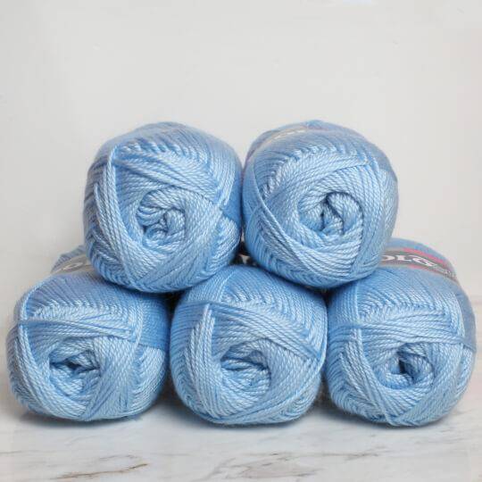 Polosu Lüks Patik El Örgü İpi 377 Bebe Mavi ( 5 Adet ) - 4