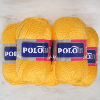 Polosu Lüks Patik El Örgü İpi 384 Koyu Sarı ( 5 Adet ) - 3