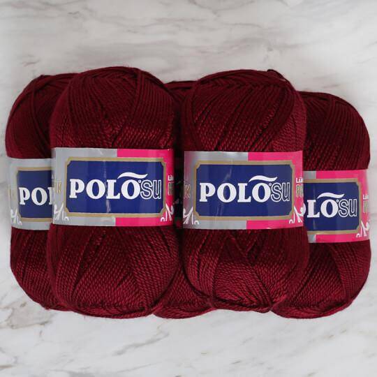 Polosu Lüks Patik El Örgü İpi 399 Bordo ( 5 Adet ) - 2
