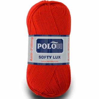 Polosu Softy Lux Bebe El Örgü İpi 405 Kırmızı ( 5 Adet ) - Polosu