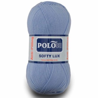 Polosu Softy Lux Bebe El Örgü İpi 442 Açık Bebe Mavi ( 5 Adet ) - Polosu