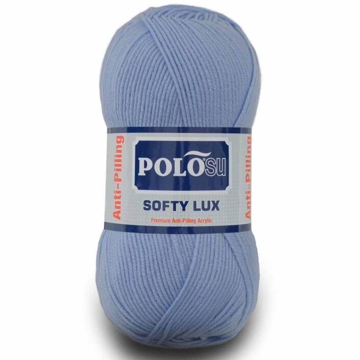 Polosu Softy Lux Bebe El Örgü İpi 442 Açık Bebe Mavi ( 5 Adet ) - 1