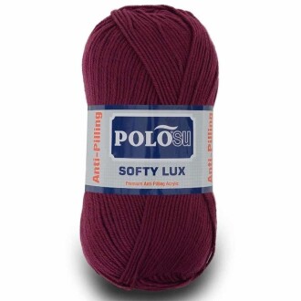 Polosu Softy Lux Bebe El Örgü İpi 498 Koyu Mürdüm ( 5 Adet ) - Polosu