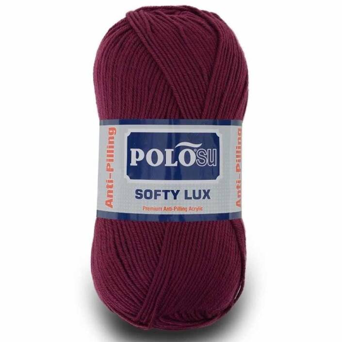 Polosu Softy Lux Bebe El Örgü İpi 498 Koyu Mürdüm ( 5 Adet ) - 1