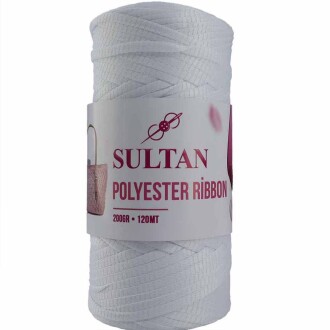 Polyester Ribbon Makrome ( 200 Gr ) 601 Beyaz - Sultan