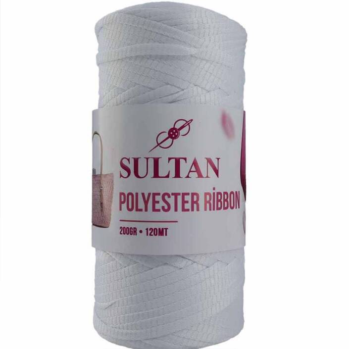Polyester Ribbon Makrome ( 200 Gr ) 601 Beyaz - 1