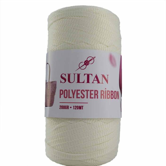 Polyester Ribbon Makrome ( 200 Gr ) 603 Krem - 1