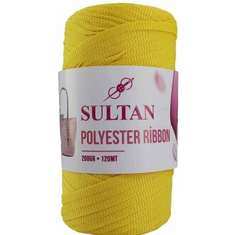 Polyester Ribbon Makrome ( 200 Gr ) 607 Sarı - Sultan