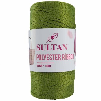 Polyester Ribbon Makrome ( 200 Gr ) 610 Yeşil - Sultan