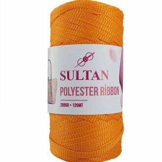 Polyester Ribbon Makrome ( 200 Gr ) 611 Turuncu - Sultan
