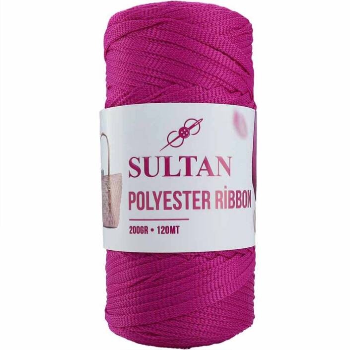 Polyester Ribbon Makrome ( 200 Gr ) 614 Fuşya - 1