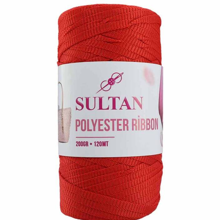 Polyester Ribbon Makrome ( 200 Gr ) 619 Kırmızı - 1