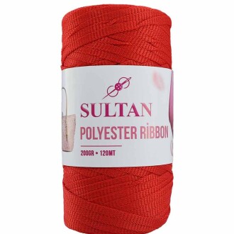Polyester Ribbon Makrome ( 200 Gr ) 619 Kırmızı - Sultan