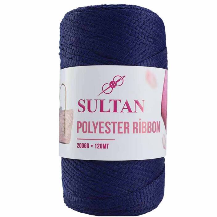 Polyester Ribbon Makrome ( 200 Gr ) 630 Lacivert - 1