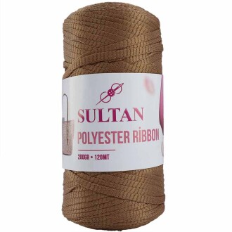 Polyester Ribbon Makrome ( 200 Gr ) 633 Koyu Bej - Sultan