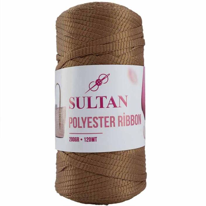 Polyester Ribbon Makrome ( 200 Gr ) 633 Koyu Bej - 1