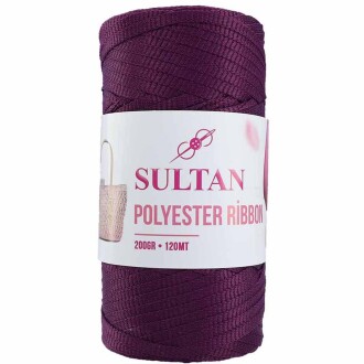Polyester Ribbon Makrome ( 200 Gr ) 638 Mürdüm - Sultan