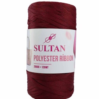 Polyester Ribbon Makrome ( 200 Gr ) 639 Bordo - Sultan