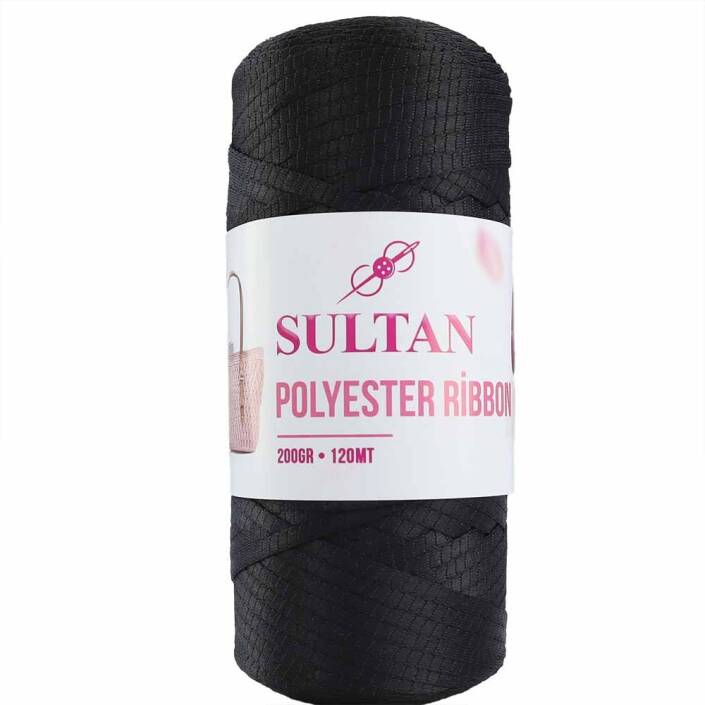 Polyester Ribbon Makrome ( 200 Gr ) 640 Siyah - 1