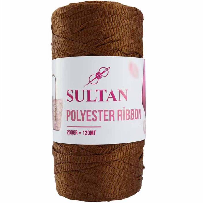 Polyester Ribbon Makrome ( 200 Gr ) 647 Kahverengi - 1