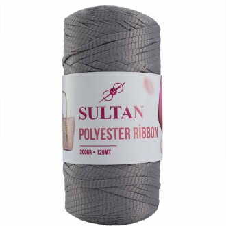 Polyester Ribbon Makrome ( 200 Gr ) 650 Koyu Gri - Sultan