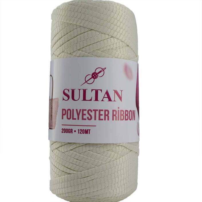 Polyester Ribbon Makrome ( 200 Gr ) 656 Ekru - 1