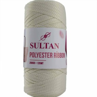 Polyester Ribbon Makrome ( 200 Gr ) 656 Ekru - Sultan