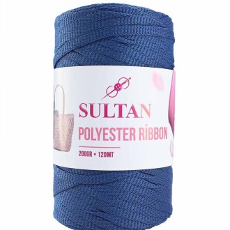 Polyester Ribbon Makrome ( 200 Gr ) 658 Kot Mavi - Sultan