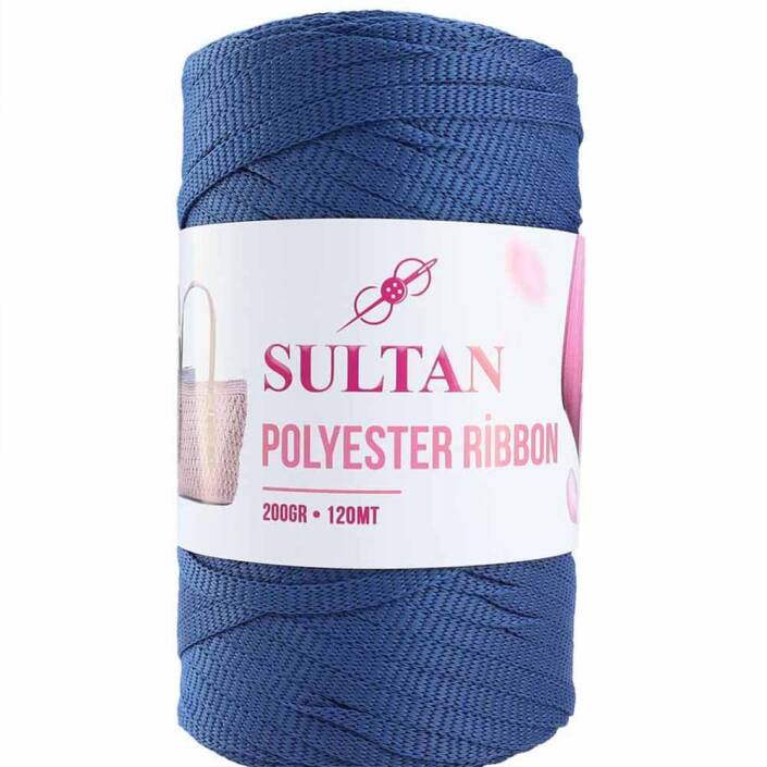 Polyester Ribbon Makrome ( 200 Gr ) 658 Kot Mavi - 1