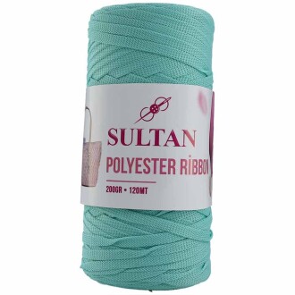 Polyester Ribbon Makrome ( 200 Gr ) 844 Su Yeşili - Sultan