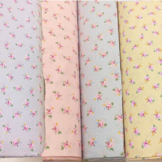 Poplin Kumaş Çiçek Desenli ( 50x120 ) - Orivyum