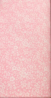 Poplin Kumaş Menekşe Çiçekli Pembe - Orivyum