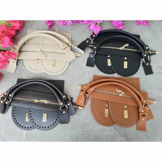 PRD Saplı Yan Körüklü Deri Çanta Seti - Orivyum