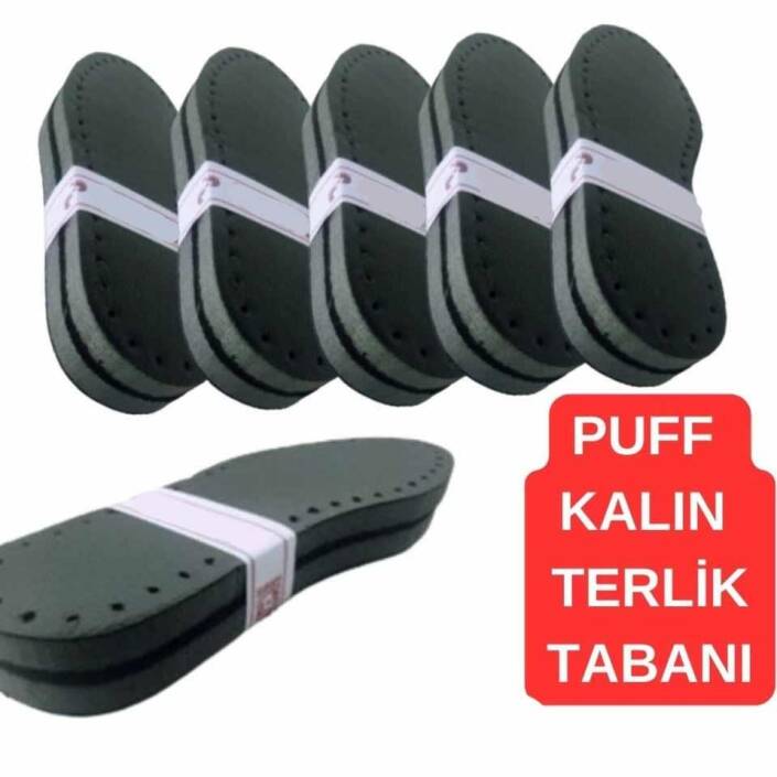 Puff Kalın Terlik Bot Tabanı Üç Katmanlı ( 1 Çift ) - 6