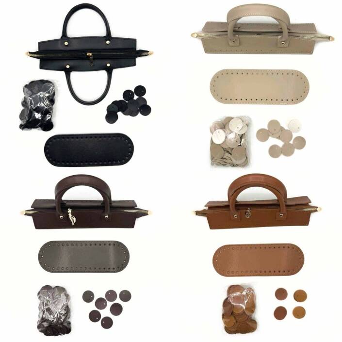 Pullu-2 Deri Pullu Deri Çanta Seti - 3