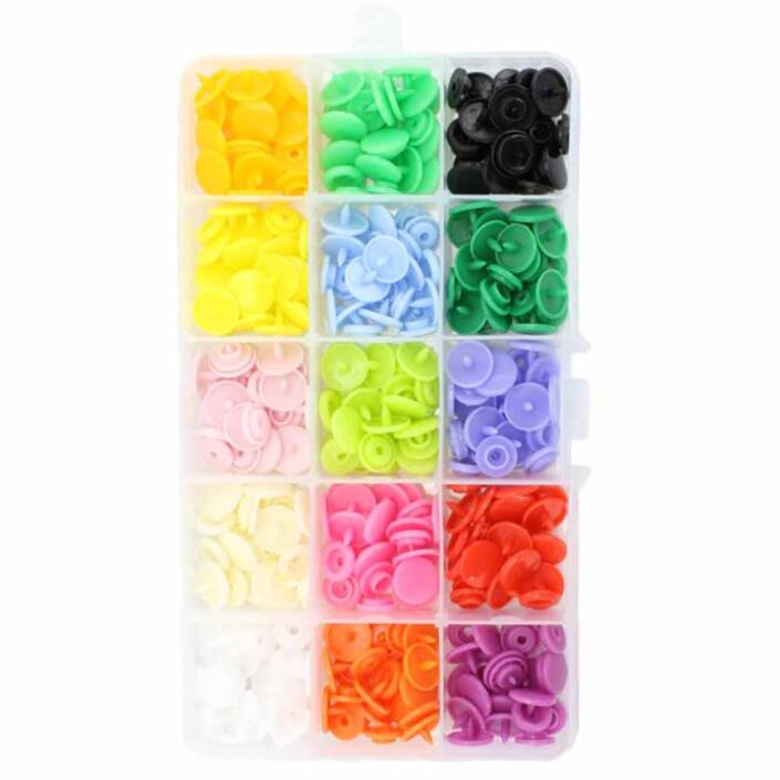 Renkli Yedek Çıtçıt Seti ( Çıtçıt + Kutu ) 180 Adet - 1