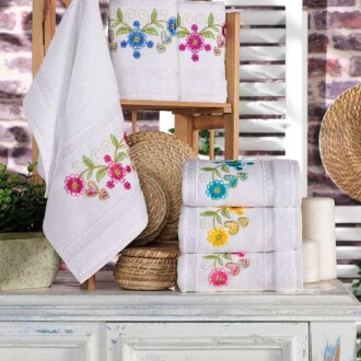 Rüya Ağır Lüks Nakışlı Havlu ( 50x90 ) - Rüya