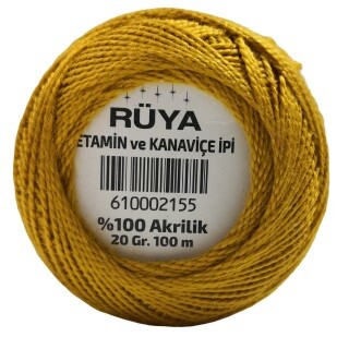 Rüya Etamin İpi Orta Hardal - Rüya