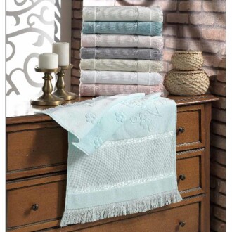 Rüya Etamin İşleme Kanaviçe Havlusu Saçaklı ( 50x90 ) 1 Adet - Rüya