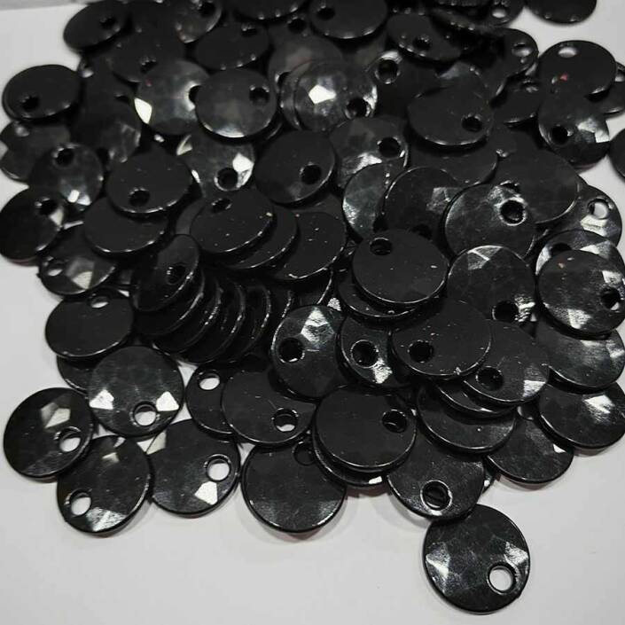 Sedef Görünümlü Plastil Pul ( 100 Gram ) Düz Siyah - 1