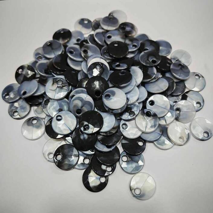 Sedef Görünümlü Plastil Pul ( 100 Gram ) Ebruli Siyah - 1