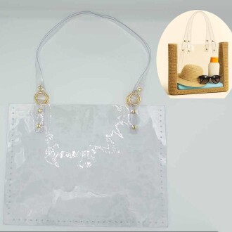 Şeffaf Çanta Kiti - Şeffaf Plaj Çantası 2 Parça - Orivyum