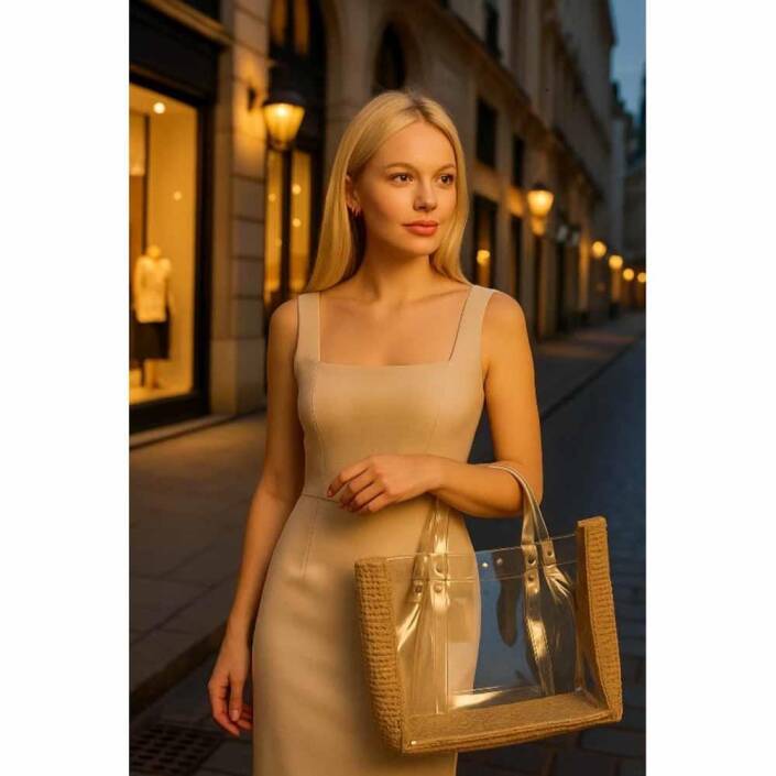 Şeffaf Çanta Kiti - Şeffaf Plaj Çantası 2 Parça - 4